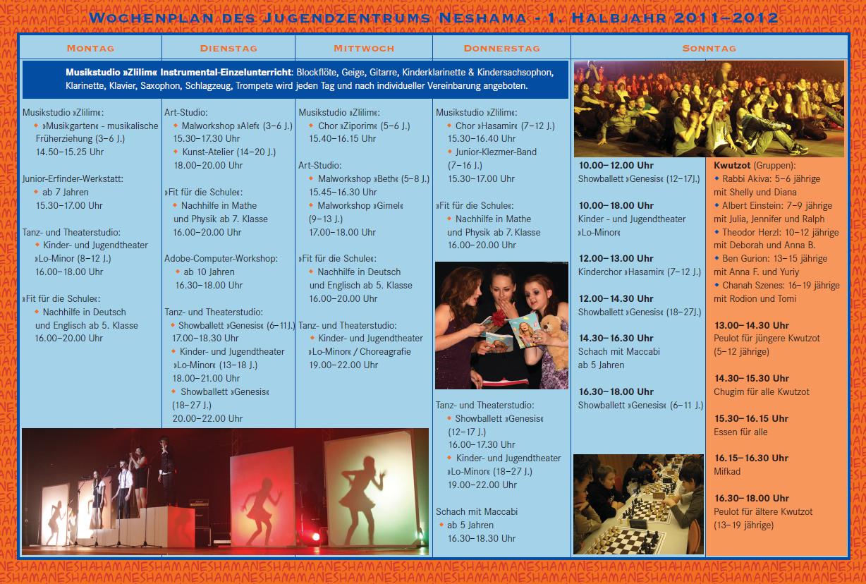 Wochenprogramm 2011-2012 Wochenprogramm 2011-2012