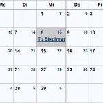 Februar 2012 Schwat 5772 / Adar 5772