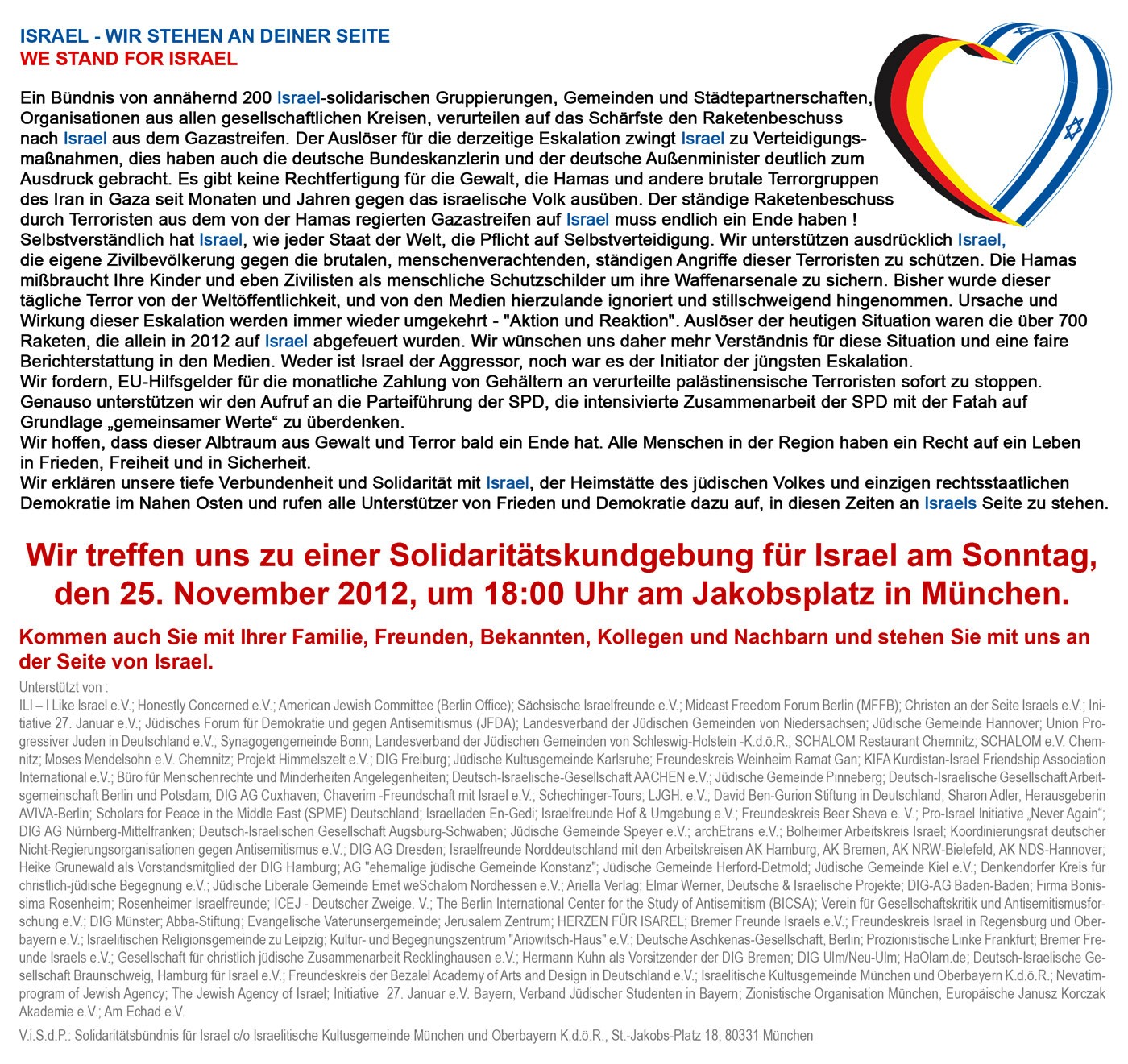 Offizieller Aufruf der Veranstalter